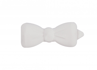 Plastové mašle 3,5 cm - bílé